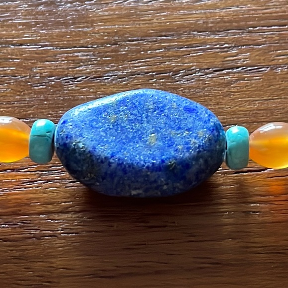 Lapis & Carnelian Necklace - Picture 2 of 6